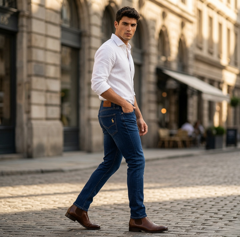Men's Premium Denim Jeans Combo Pack – Black & Dark Navy Blue