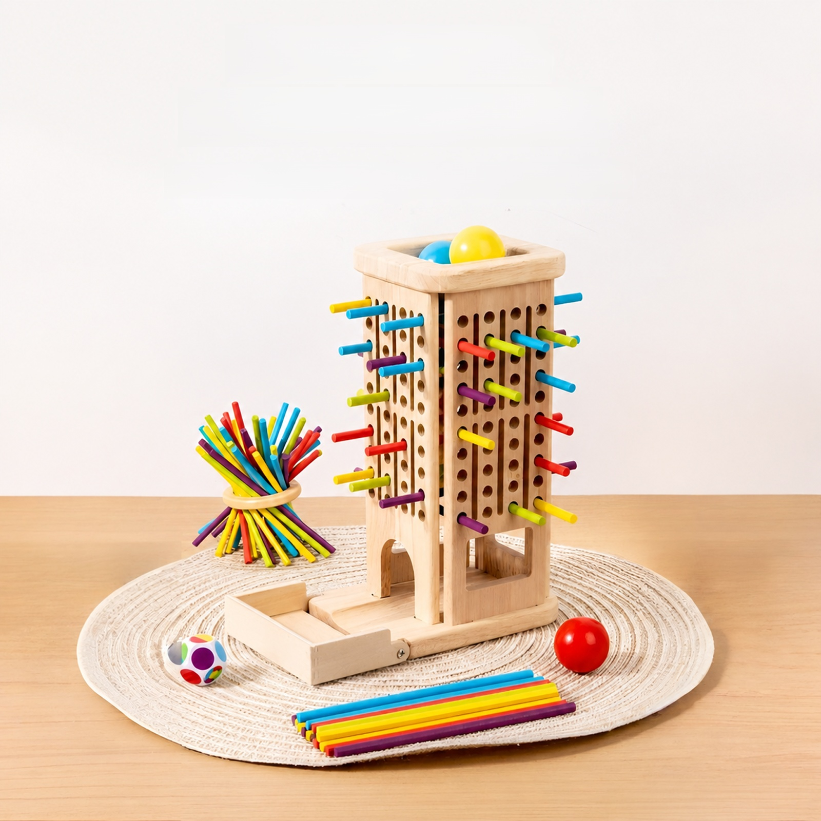 Color-sorting wooden toys