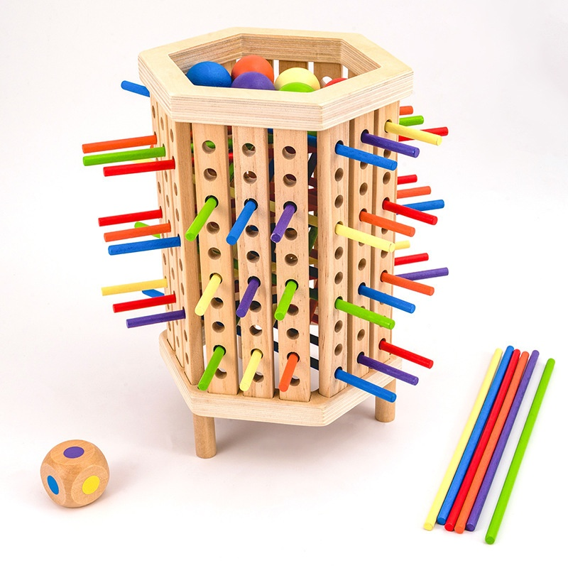 Color-sorting wooden toys