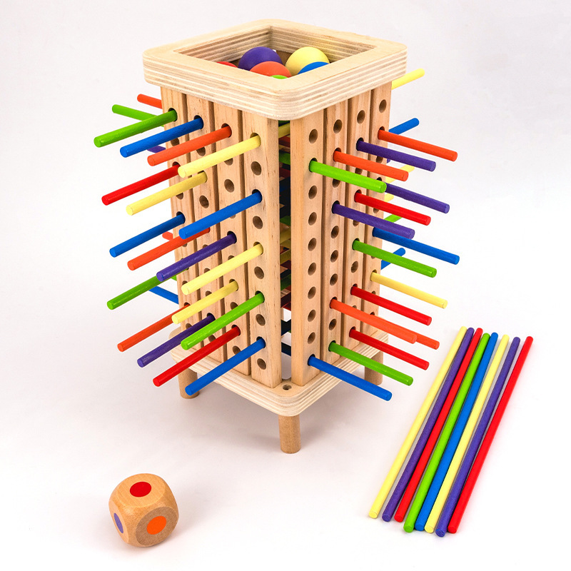 Color-sorting wooden toys