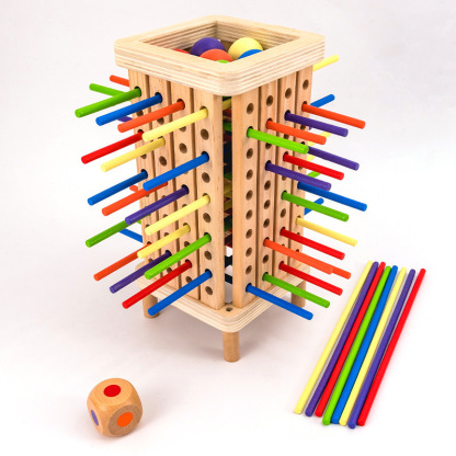 Color-sorting wooden toys