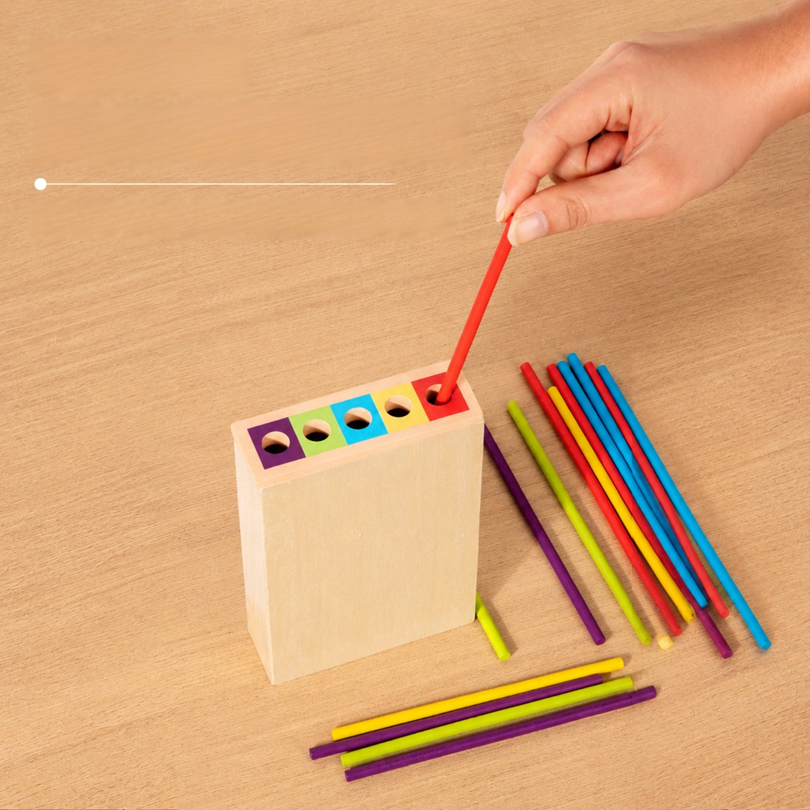 Color-sorting wooden toys
