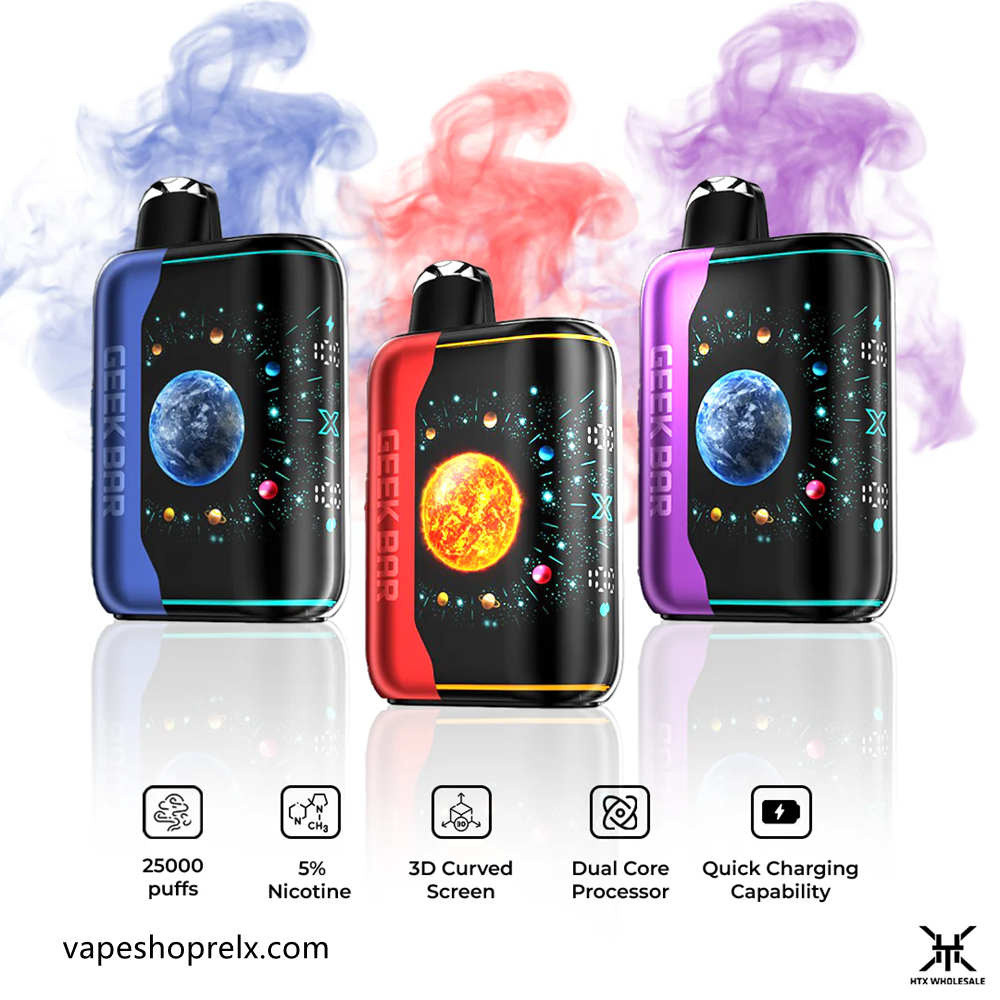 【GEEK極客 25000口 閃動星空款 一次性電子煙】美歐爆款 GEEK BAR PULSE X 25000口 大火箭 星空瓶 拋棄式霧化棒｜超大容量長續航｜口感穩定順喉｜高顏值設計
