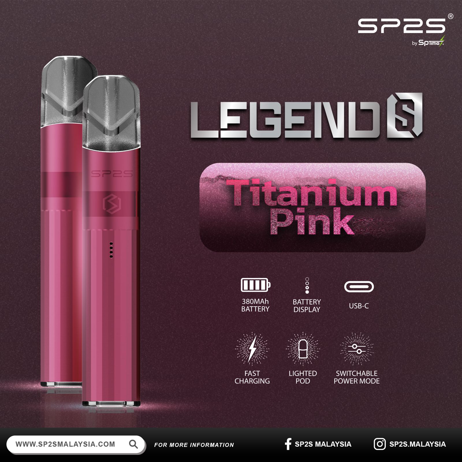 🔥新品上市 | SP2S升級版電鍍鈦色主機/通用於一代煙彈