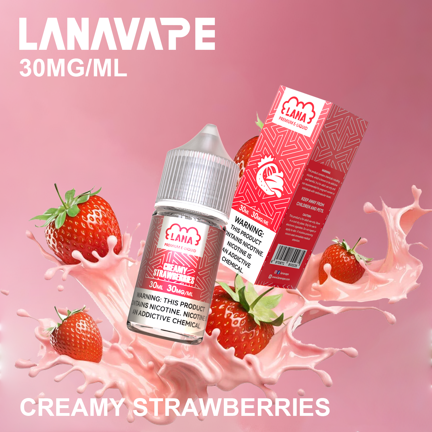 【LANA煙油】LANA丁鹽系列 & LANA JUICE 馬來西亞版  | 30ml/30mg拉娜lana原廠煙油 100%正品煙油 | 適配各種空煙彈 | 台湾现货貨到付款