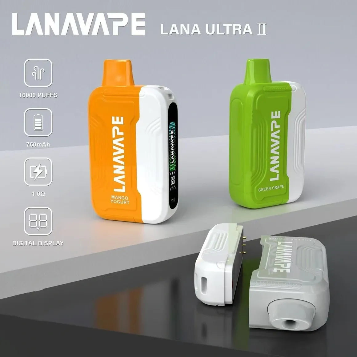 【LANA 16000口 獨立規格煙彈】買3顆送1主機/電池，10ML超大容量，磁吸設計更方便，750mAh可充電超大續航，台灣本地快速寄送