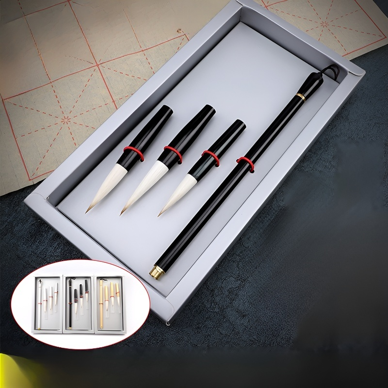 Portable Metal Brush Holder Calligraphy Brush