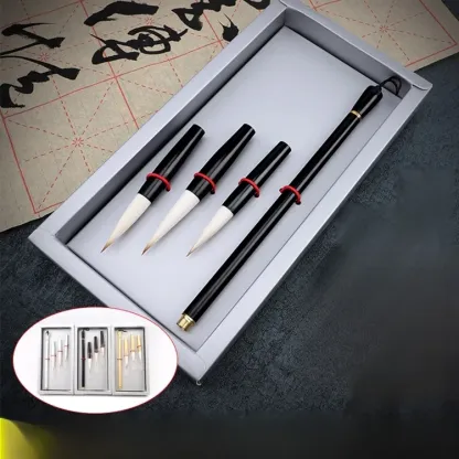 Portable Metal Brush Holder Calligraphy Brush
