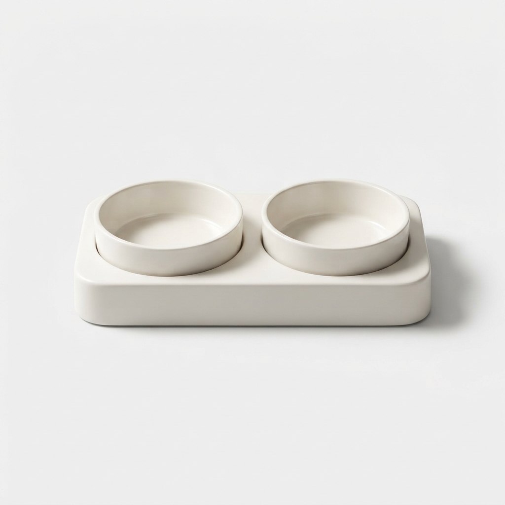 Vintage Paws Ceramic Pet Bowl Set (Set of 2)