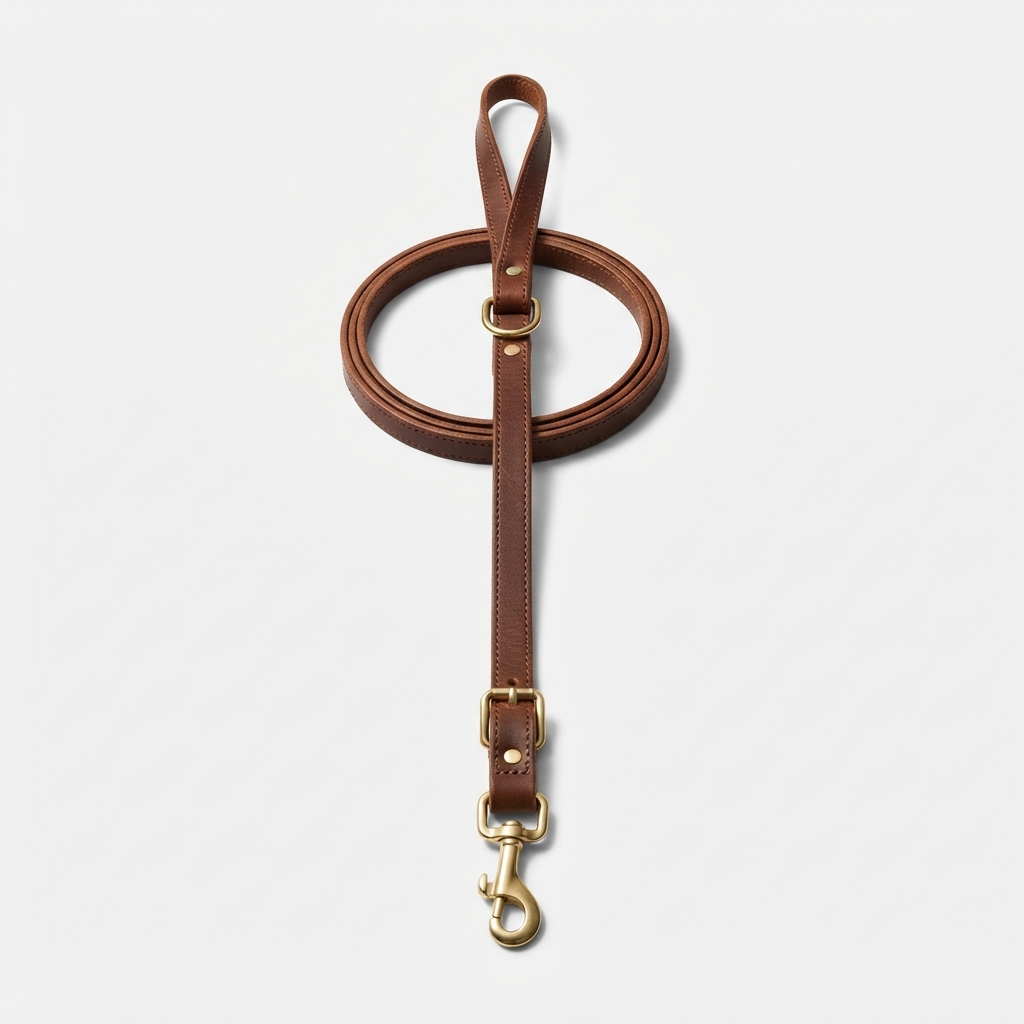 Vintage Paws Leather Dog Leash 120cm
