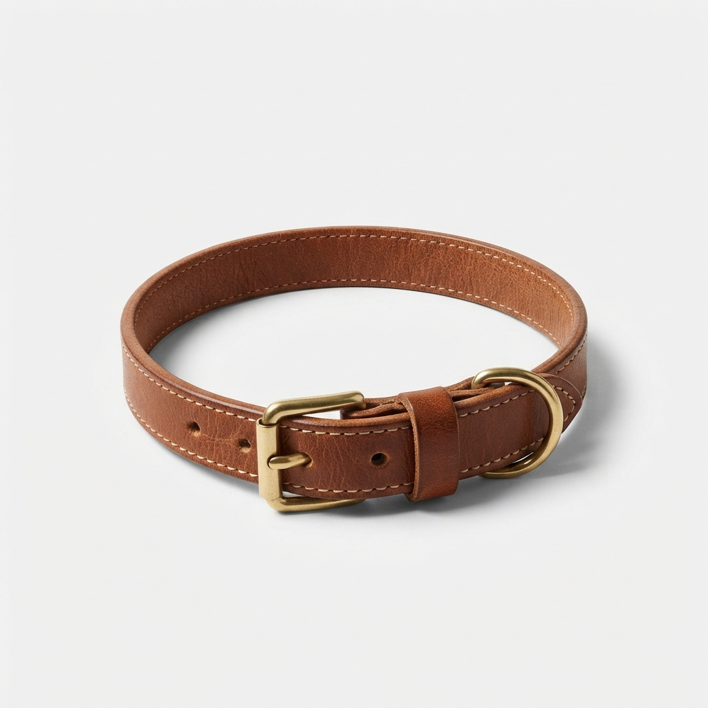 Vintage Paws Leather Dog Collar Medium