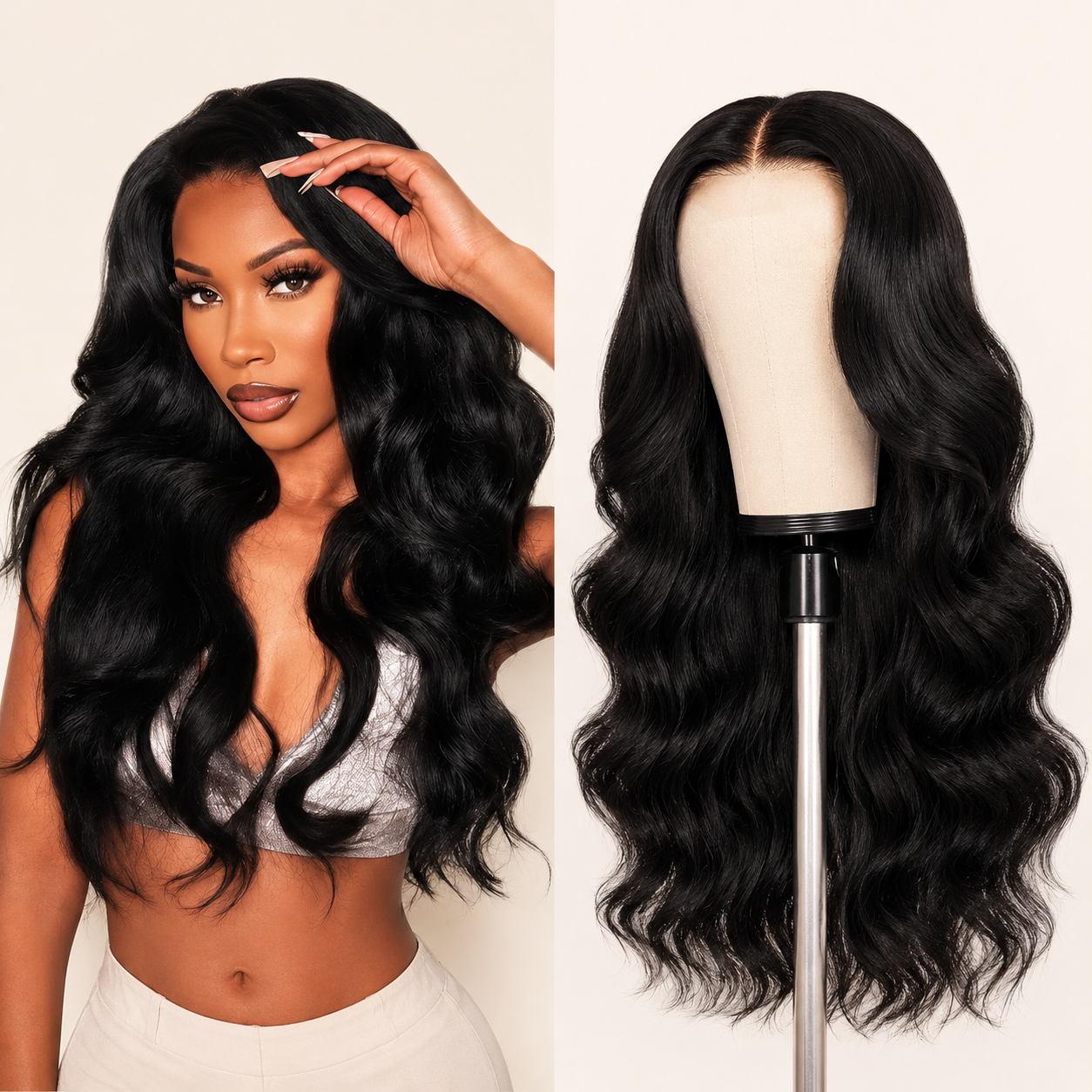 Buy 1 get 3 wig 30Inch 13x4 Body Wave Hair Lace Front Wigs + 13x4 22Inch Straight Human Hair Hair + 22 Inch Body Wave Human Hair HairPre Plucked HD Transparent Lace Frontal Human HairWigs 180% Density[Sale 30"&22"&22"]