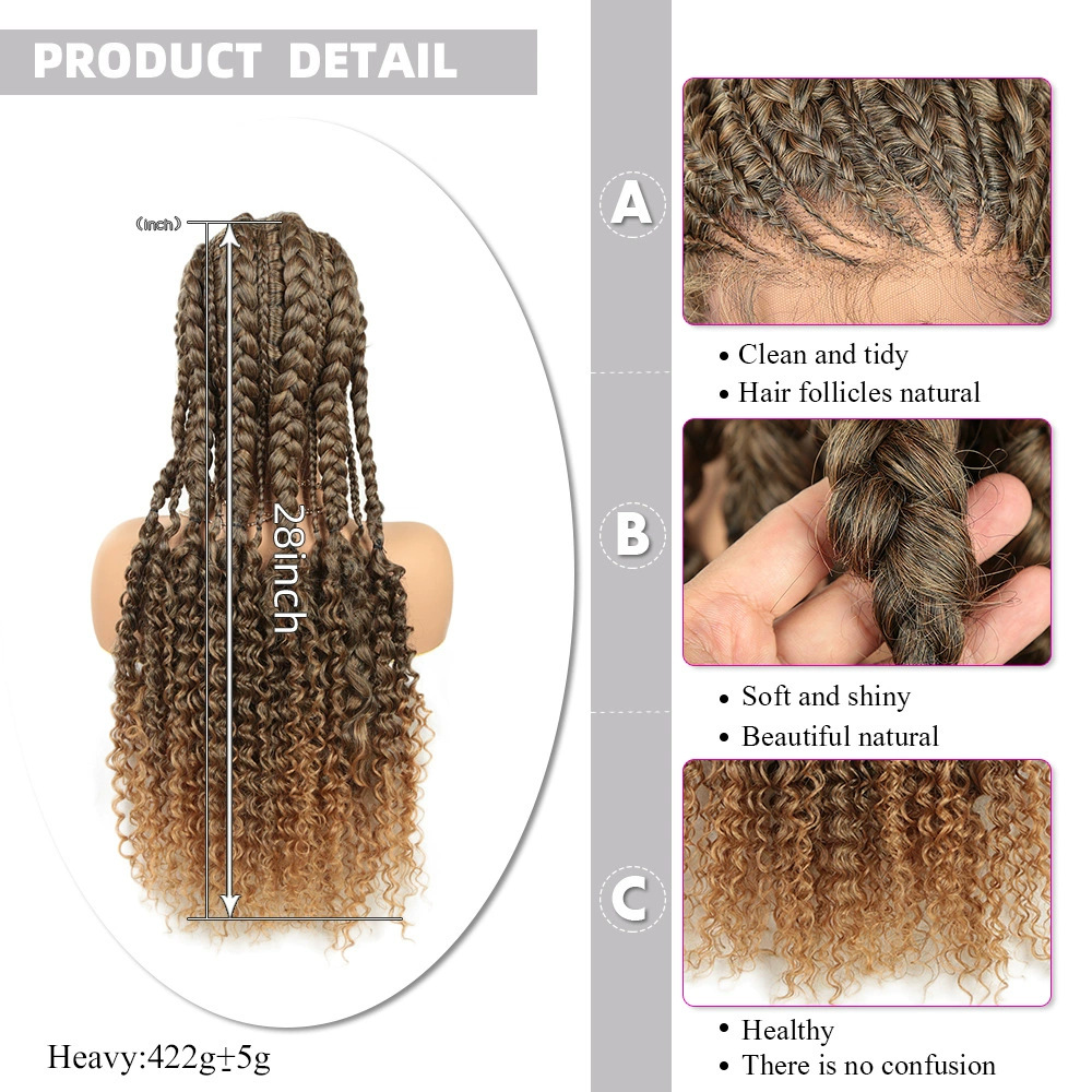 Lace-Front Braided Wig — African-Style Dreadlock Wig