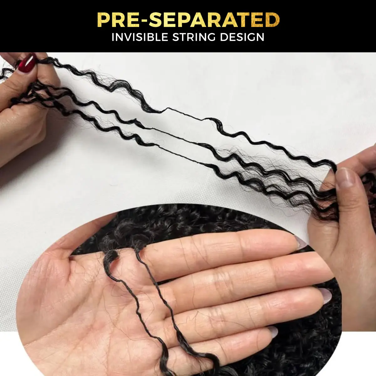 Highlight 4/27 Burmese Curly Crochet Human Hair With Miracle Knots Boho Braids Time-Saving Wear