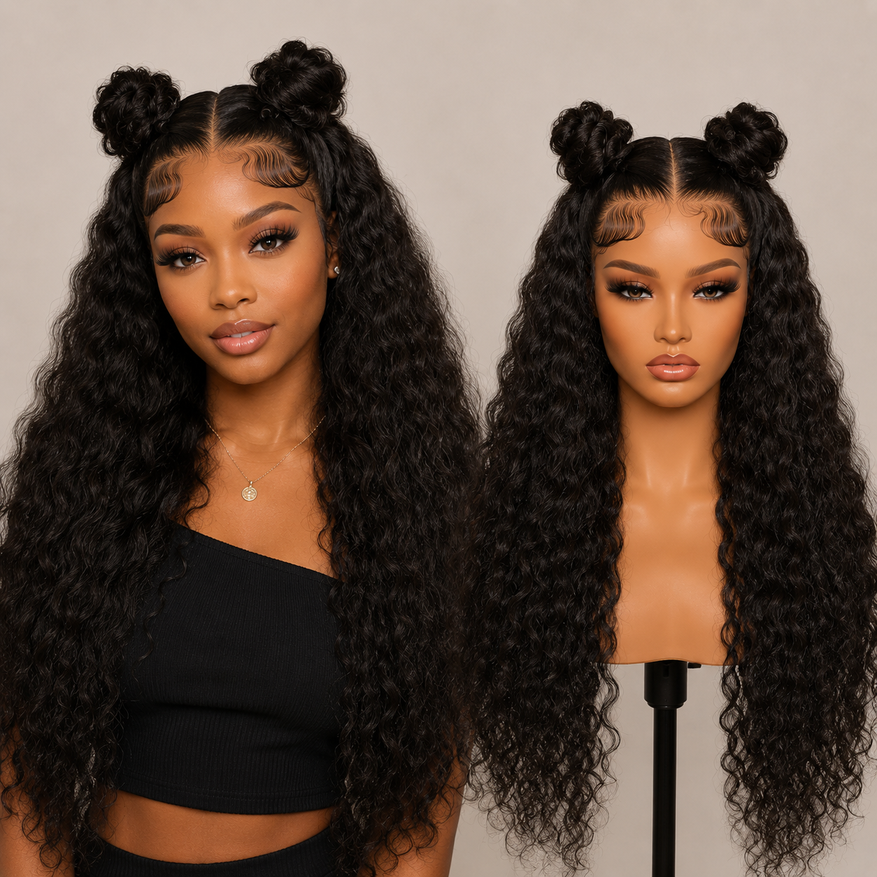 Hair Deep Wave 13x6 Lace Front Wigs Human Hair Pre Plucked 180% Density HD Transparent 13x4 Lace Frontal Wigs For Women Human Hair Lace Front Wigs Deep Curly Lace Front Wig