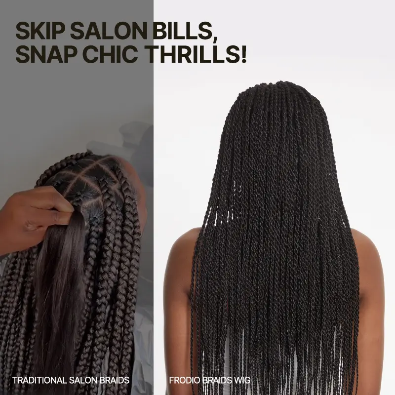 [New Arrival] Fiber 13×5 Lace Front Glueless Braided Wig – Two-Strand Twist Braids Style, Beginner Friendly #tiktok shop spring glow up