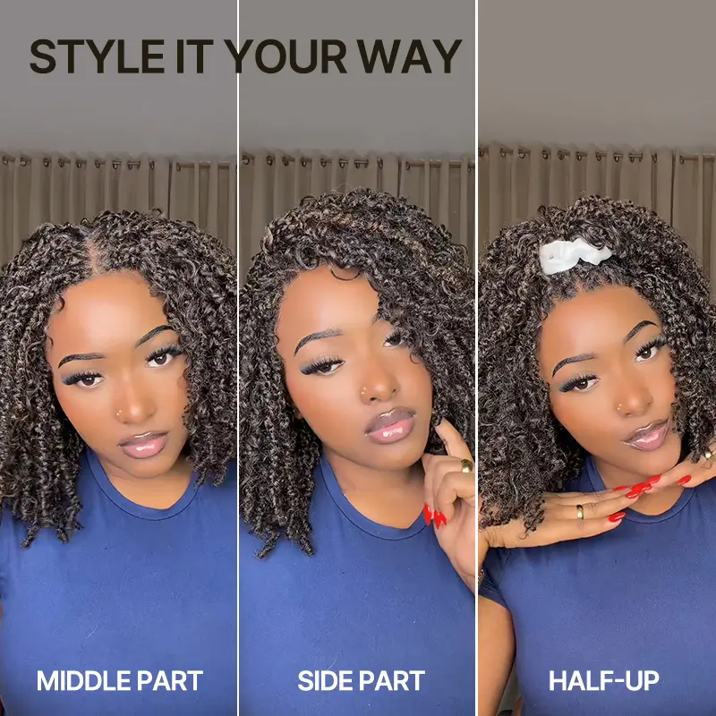 13x6 HD Pre-Cut Lace Wig | Glueless, Wear & Go, Boho Braids Water Wave Wig – Premium Fiber, Beginner Friendly