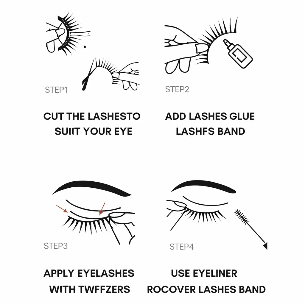 Fox Eye Lashes Fluffy Lash Clusters ,C Curl False Eyelashes Left & Right Cluster Eyelash Extensions 144 PCS Individual Lashes Fox Eye Manga Lashes DIY At Home