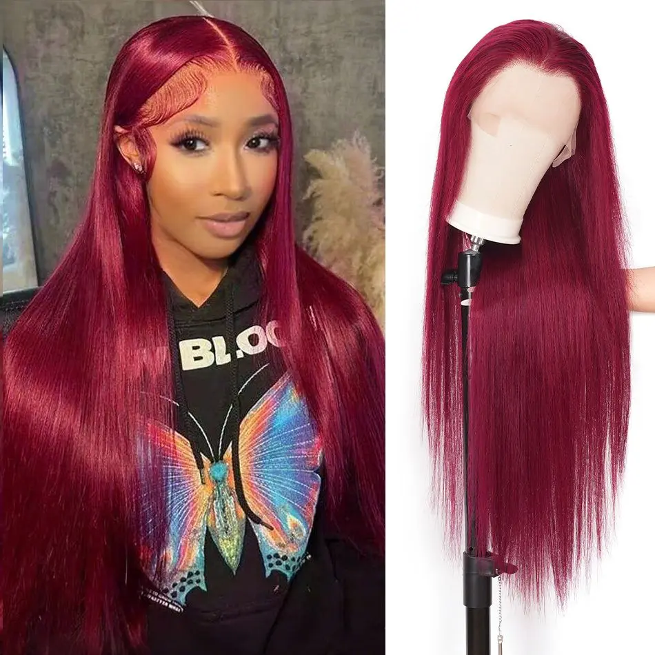 Honey Blonde 13x6 HD Transparent Lace Front Wig Human Hair Pre Plucked Honey Blonde Wig Human Hair 180% Density Lace Frontal Wigs Colored