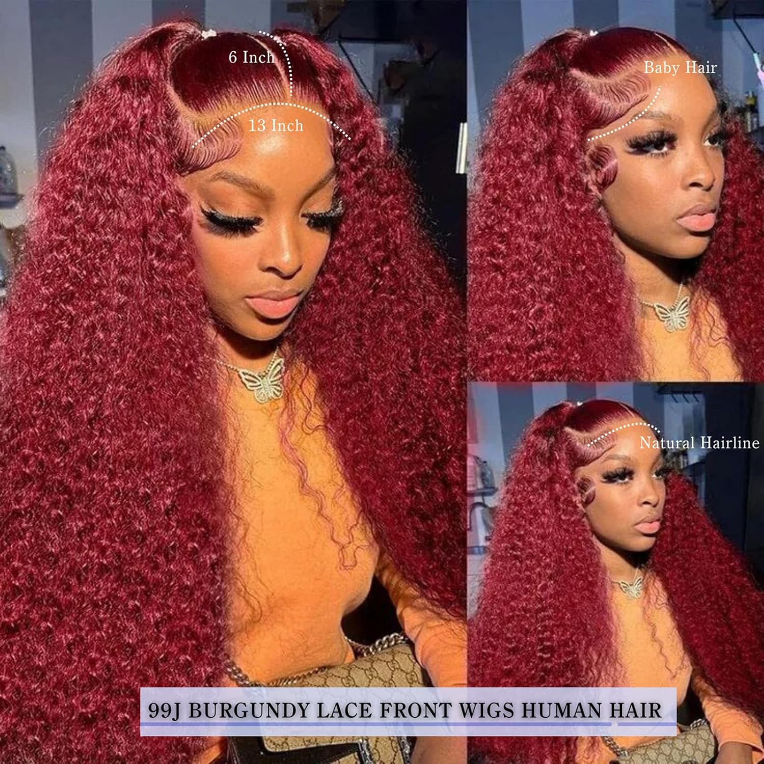 Colorful 30in 13X6 Chocolate Brown Deep Wave HD Transparent Lace Front Wigs Human Hair 99J Red Burgundy Colored Deep Wigs 4/27 Highlight Ombre Human Hair Curly Wigs Black Deep Wigs Pre Plucked With Baby Hair Summervibes