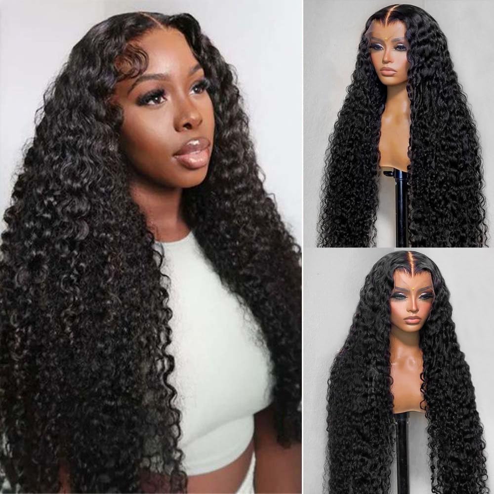 Colorful 30in 13X6 Chocolate Brown Deep Wave HD Transparent Lace Front Wigs Human Hair 99J Red Burgundy Colored Deep Wigs 4/27 Highlight Ombre Human Hair Curly Wigs Black Deep Wigs Pre Plucked With Baby Hair Summervibes