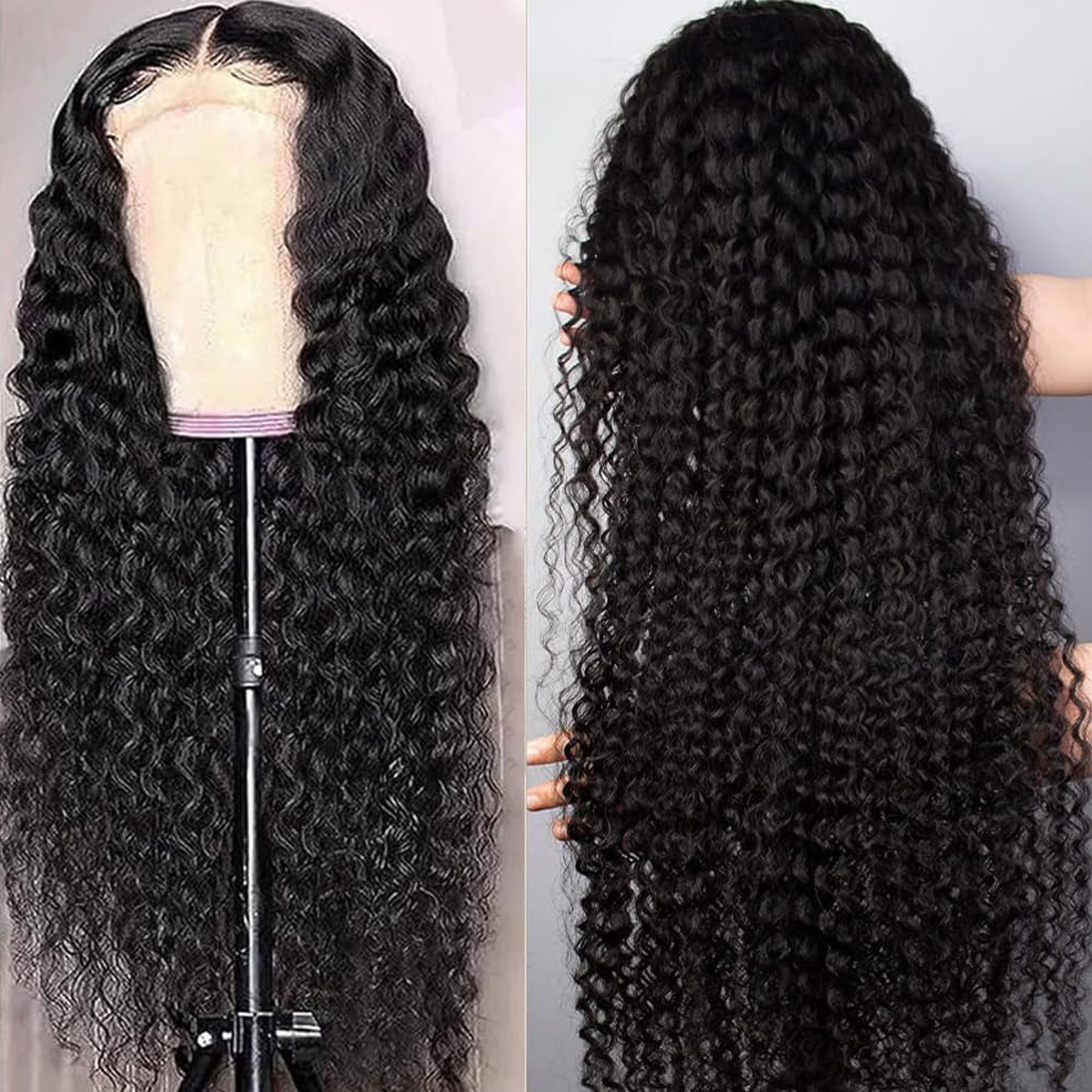 Colorful 30in 13X6 Chocolate Brown Deep Wave HD Transparent Lace Front Wigs Human Hair 99J Red Burgundy Colored Deep Wigs 4/27 Highlight Ombre Human Hair Curly Wigs Black Deep Wigs Pre Plucked With Baby Hair Summervibes