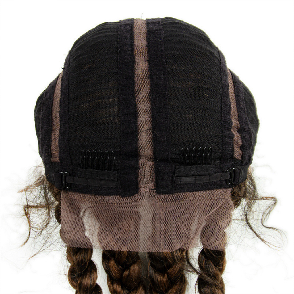 Front Lace Braided Wig — 80cm Long Faux Locs (Dreadlocks) — Full-Head African-Style Synthetic Wig for Women