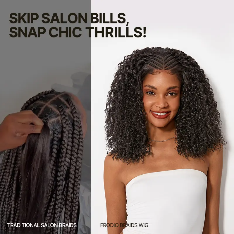 [New Arrival] Fiber Cornrow Top Braided Wig 13x6 Lace Front Pre Cut Lace