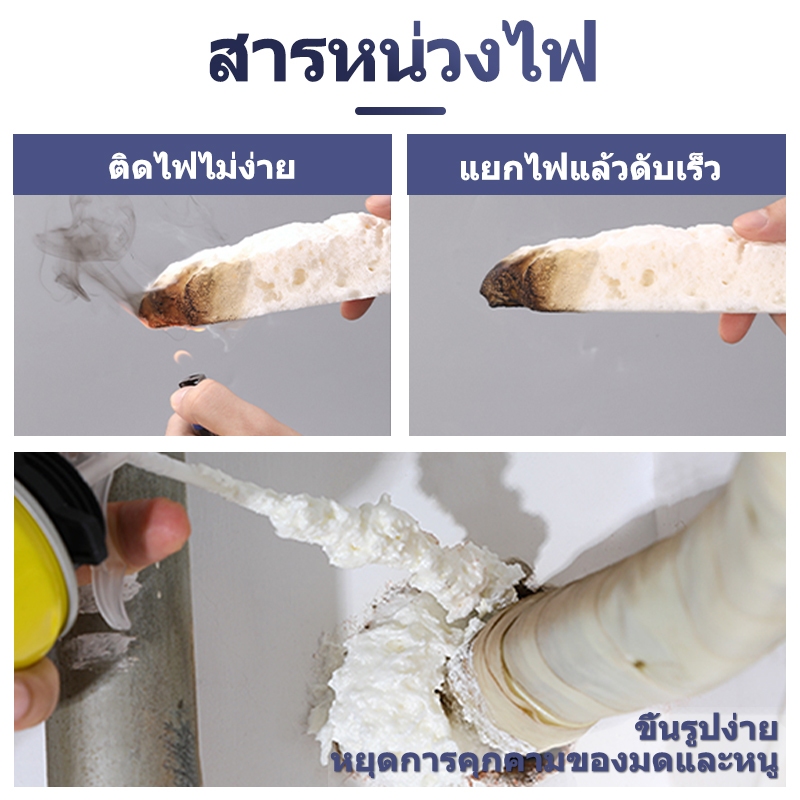ROYZEN PU Foam พียูโฟม สเปรย์พียูโฟม สเปรย์โฟม สเปรย์โฟมเอนกประสงค์ โฟมอุดรอยรั่ว โฟมอุดรอยร้าว 900G
