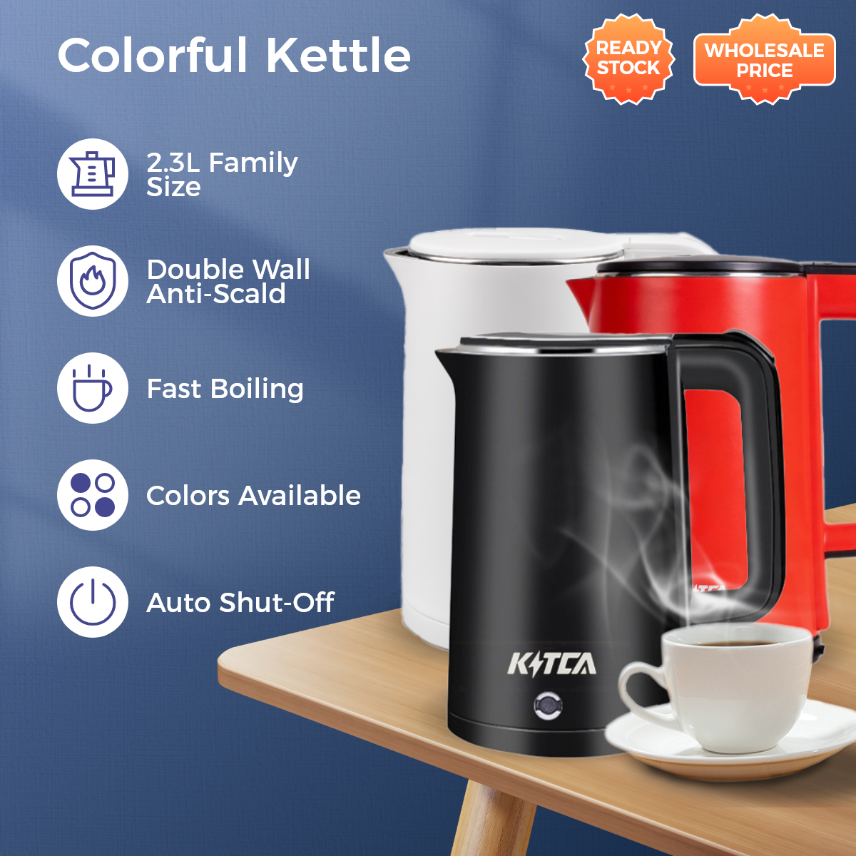 Electric Kettle 2.3L - Black