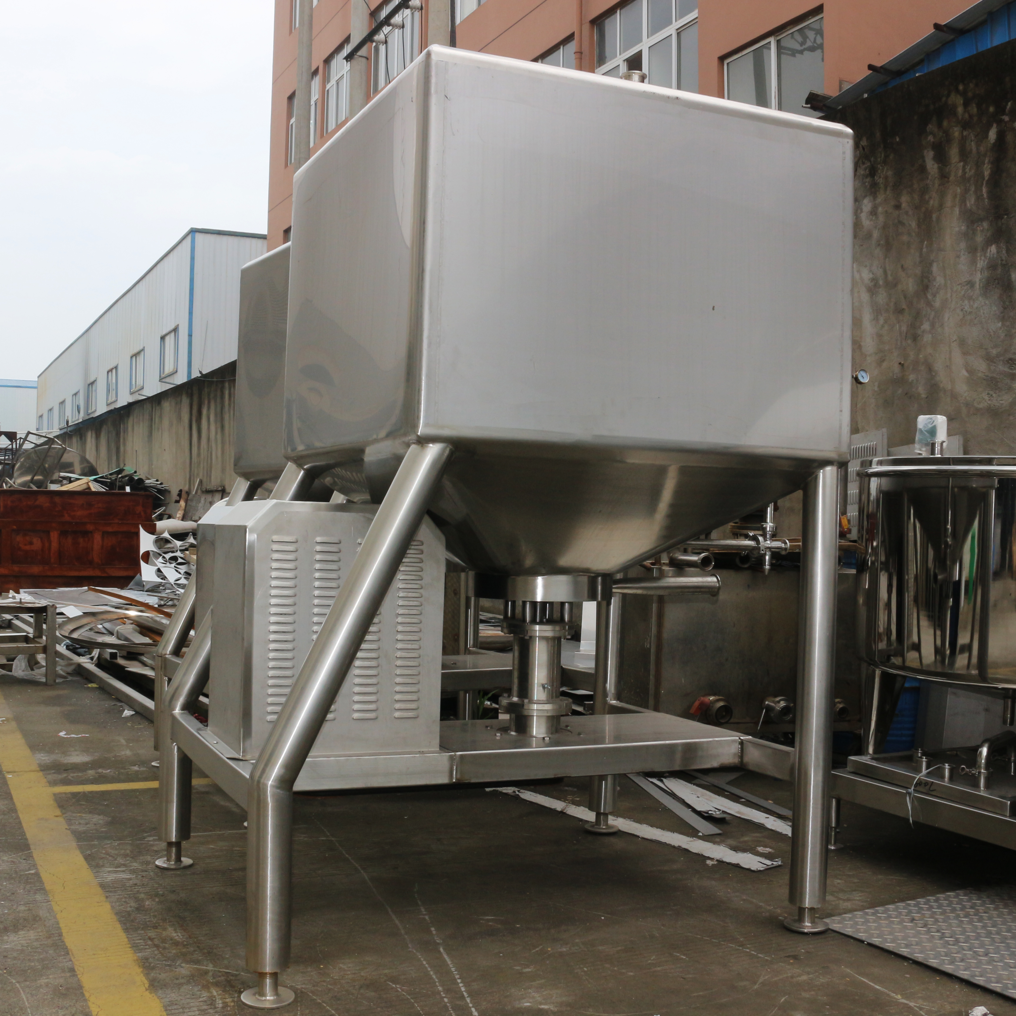 Vacuum High Shear Homogenizing Emulsification Tank, Steam Heating, 304/316 Stainless Steel Mixing Dispersing Batching Tank for Emulsions