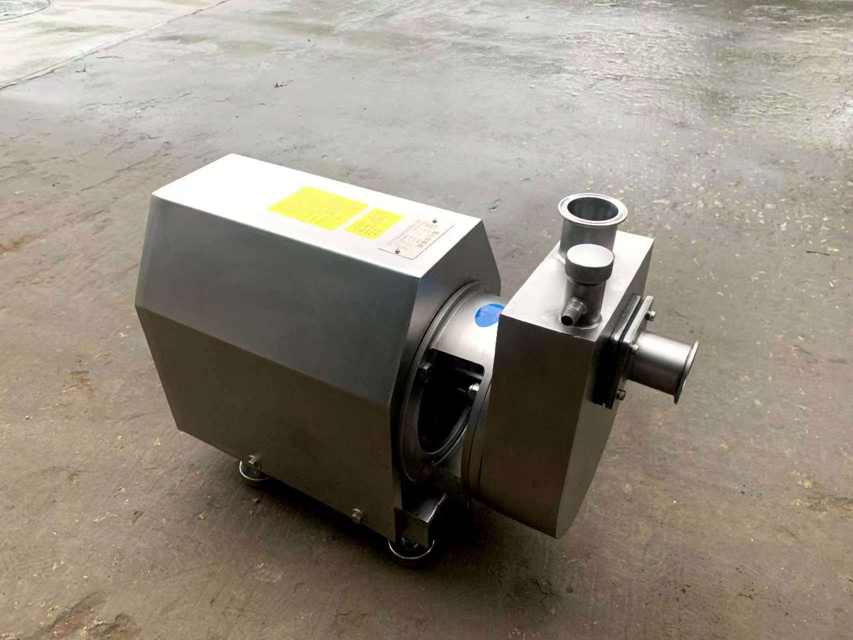SS304 Sanitary Horizontal Self-Priming Pump, Acid Alkali High Temp Resistant