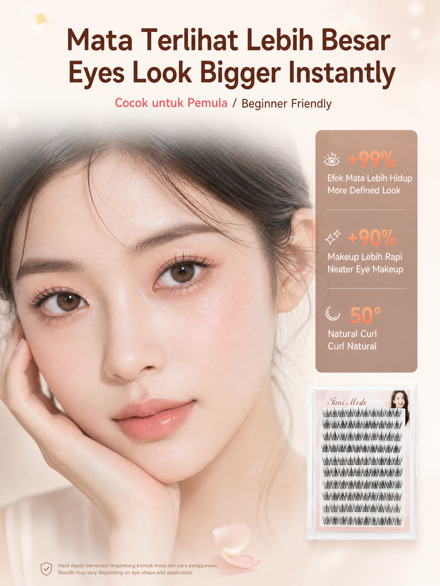 DIOKISS BEAUTY Sunflower/IDOL Bulu Mata Tanpa Lem,Bulu Mata Palsu Pemula Bebas Lem, Tidak Perlu Menggunakan Lem, 3 Detik Pasang, Cantik Seharian