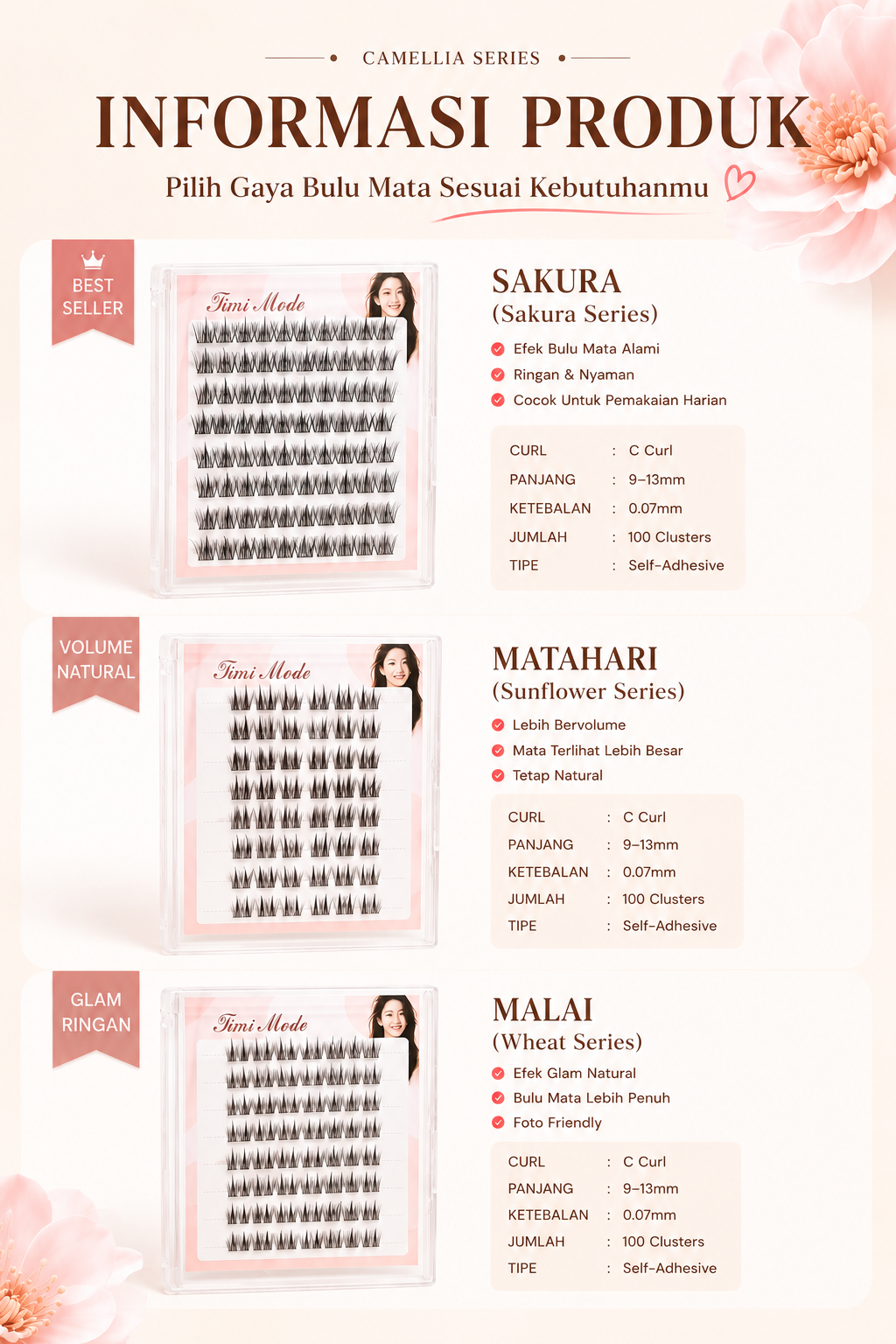 DIOKISS BEAUTY Sunflower/IDOL Bulu Mata Tanpa Lem,Bulu Mata Palsu Pemula Bebas Lem, Tidak Perlu Menggunakan Lem, 3 Detik Pasang, Cantik Seharian