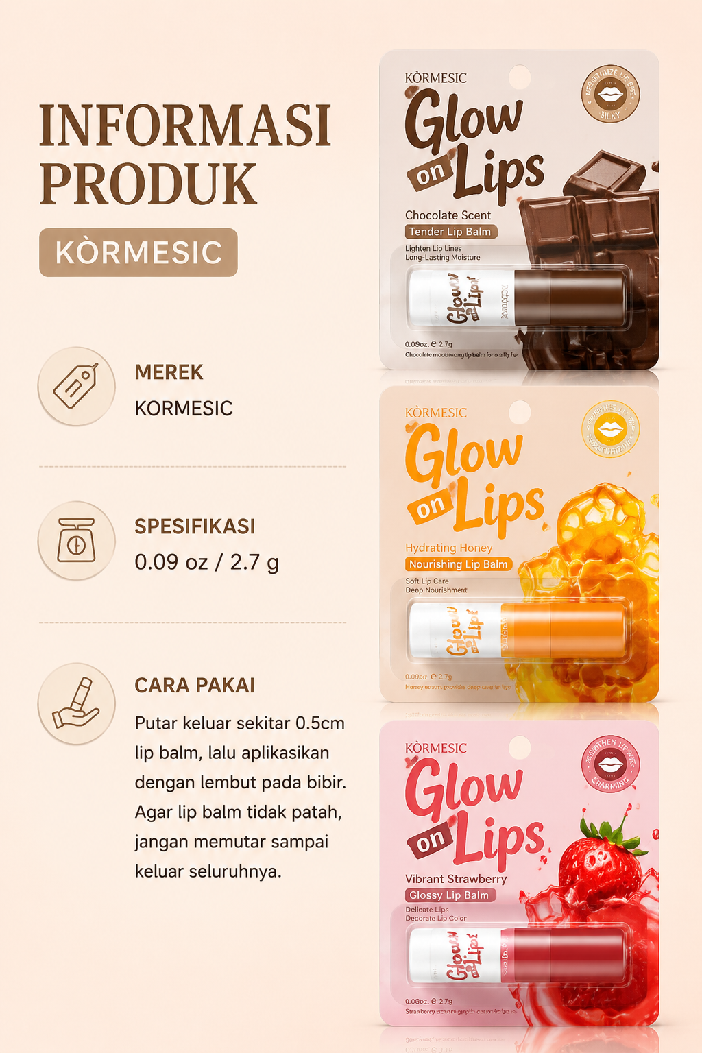 Lip Balm Pelembab Bibir Kering & Pecah-Pecah - Serum Masker Pencerah Bibir Hitam Jojoba Oil Petrolatum BPOM
