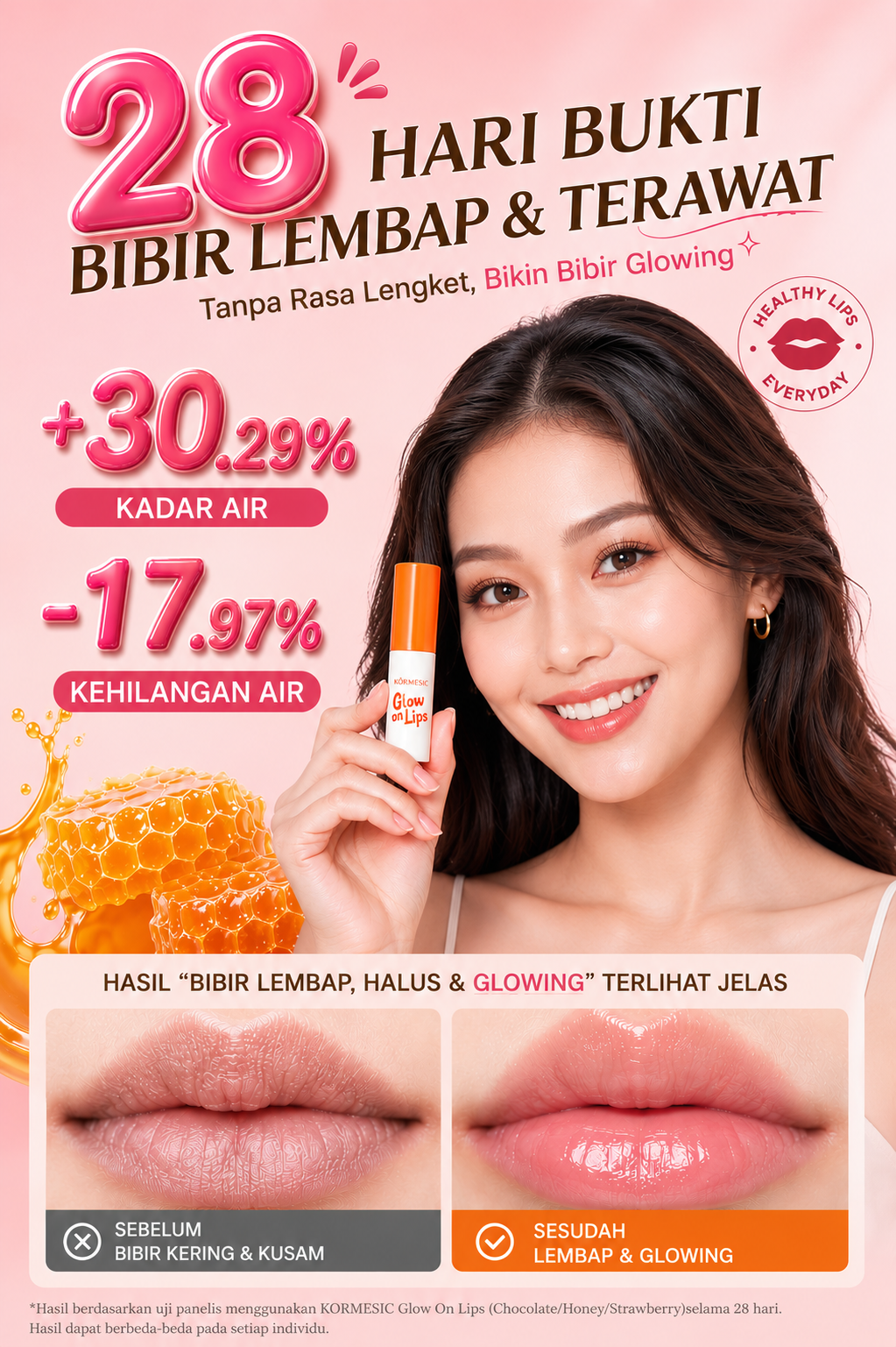 Lip Balm Pelembab Bibir Kering & Pecah-Pecah - Serum Masker Pencerah Bibir Hitam Jojoba Oil Petrolatum BPOM