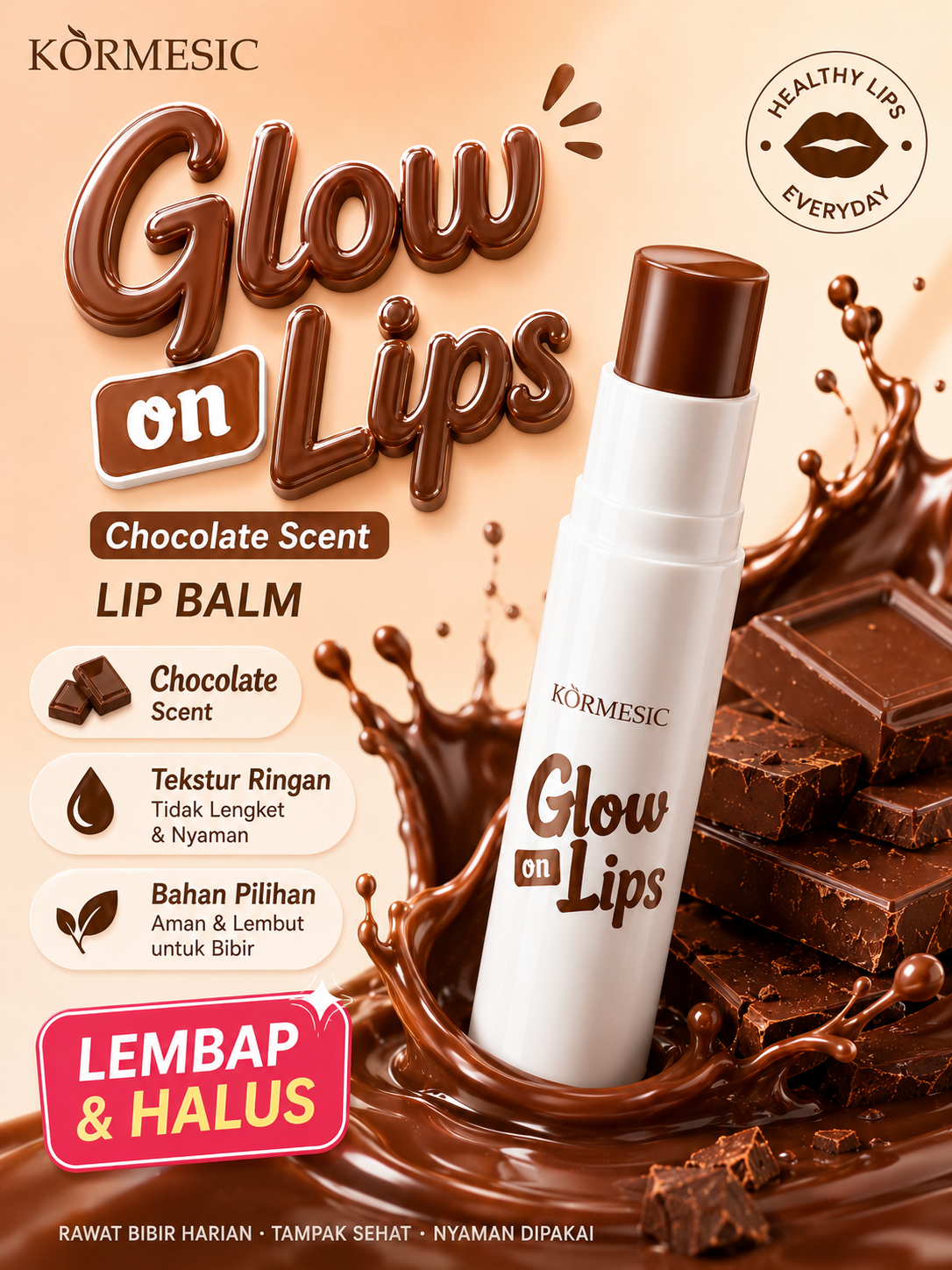 Lip Balm Pelembab Bibir Kering & Pecah-Pecah - Serum Masker Pencerah Bibir Hitam Jojoba Oil Petrolatum BPOM