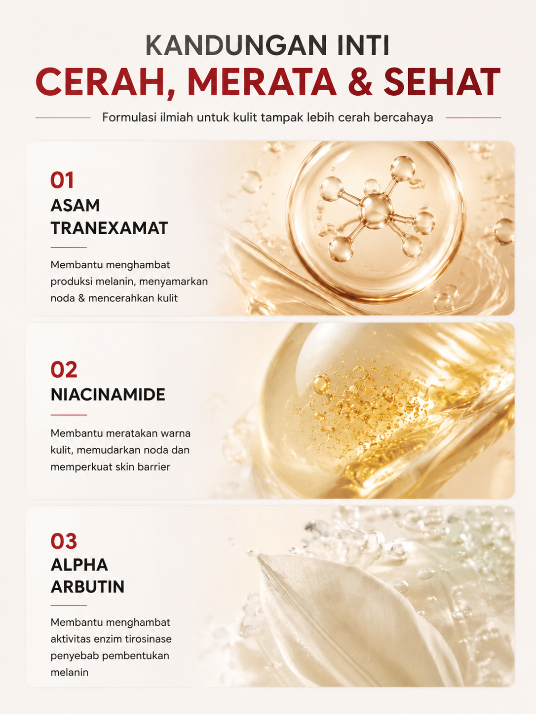 Krim Penghilang Flek Hitam Membandel & Bekas Jerawat - Whitening Spot Lightening Cream Niacinamide Alpha Arbutin AHA BHA BPOM Mencerahkan Kulit Kusam