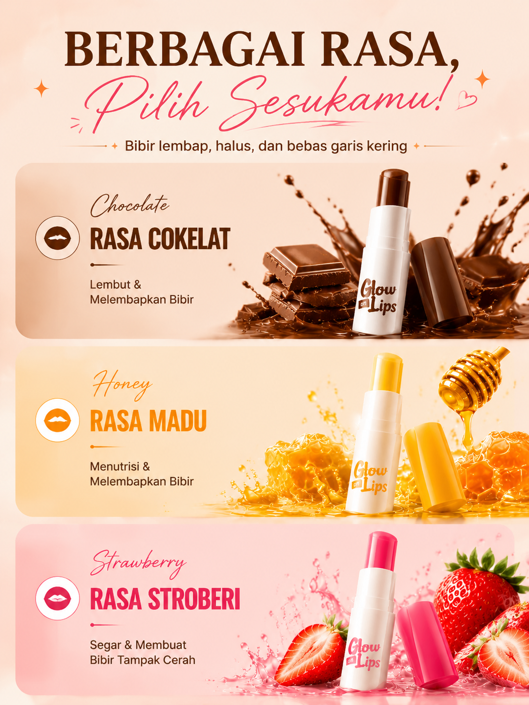 Lip Balm Pelembab Bibir Kering & Pecah-Pecah - Serum Masker Pencerah Bibir Hitam Jojoba Oil Petrolatum BPOM