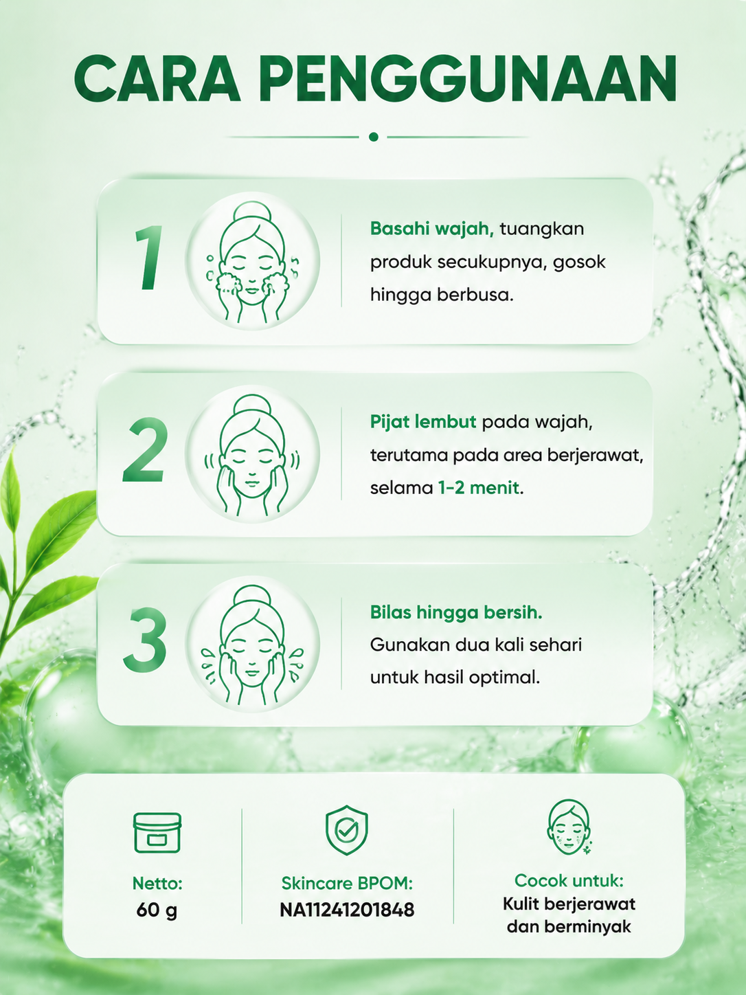 KORMESIC 5in1 Intense Acne Solution Facial Wash - Sabun Cuci Muka Anti Acne Pembersih Jerawat & Kontrol Minyak