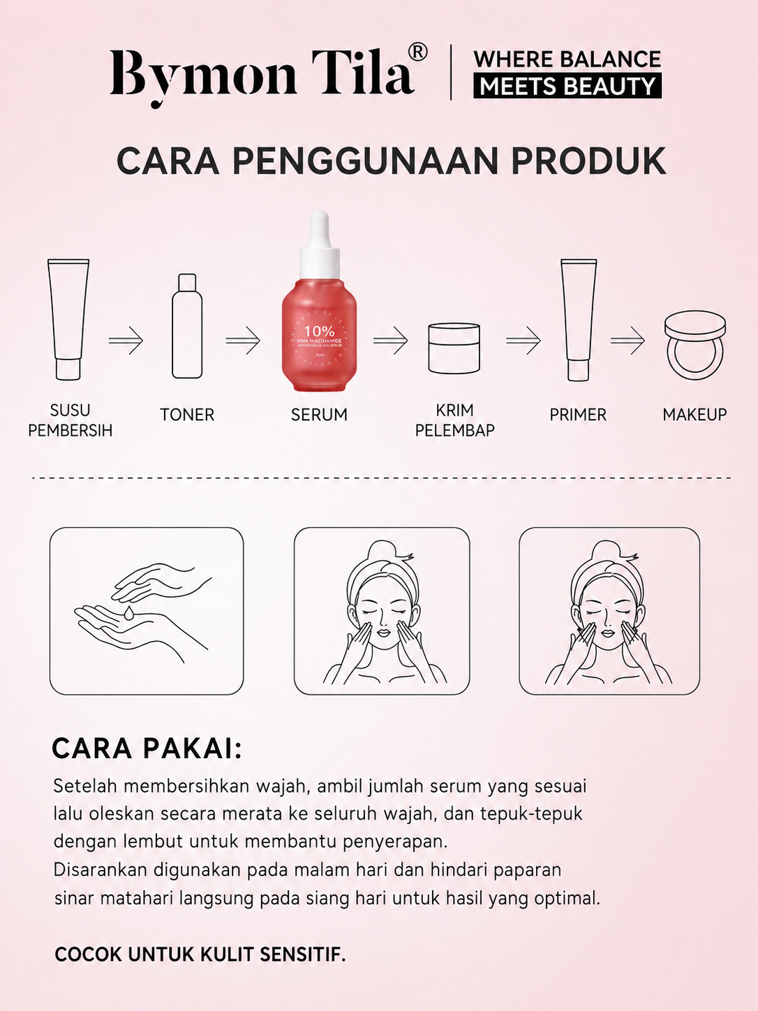 Bymon Tila 10% MSH Niacinamide whitening Glow Serum