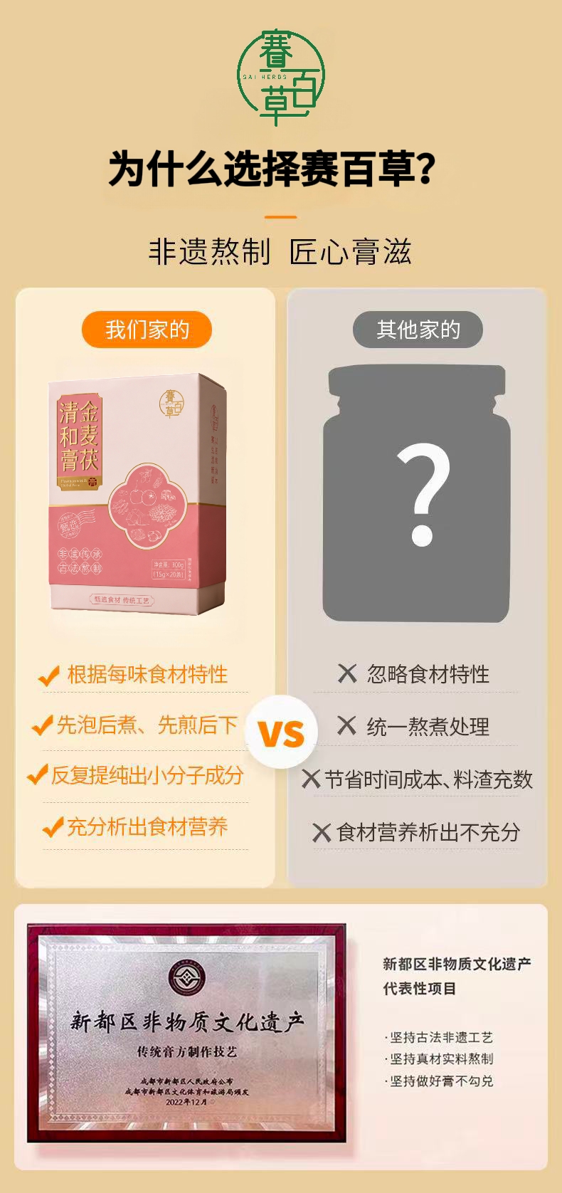 金麥茯清和膏 Jinmai Fuyang Qing He Herbal Paste 