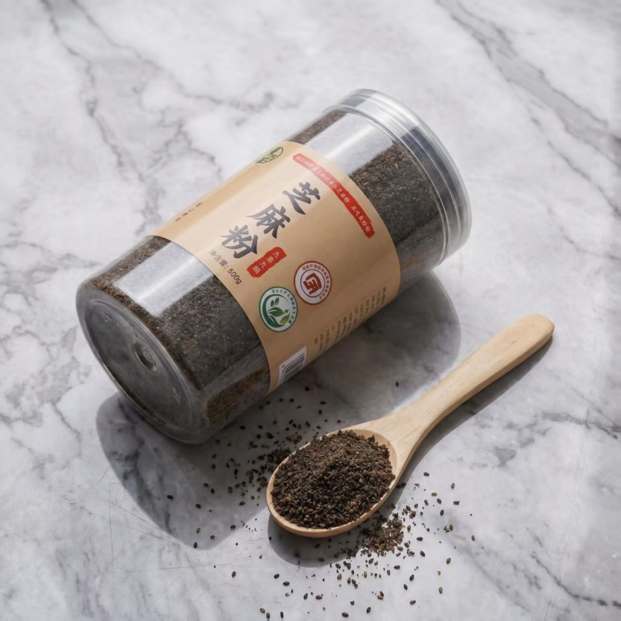 九蒸九曬黑芝麻粉 Nine times steamed and sun-dried black sesame powder