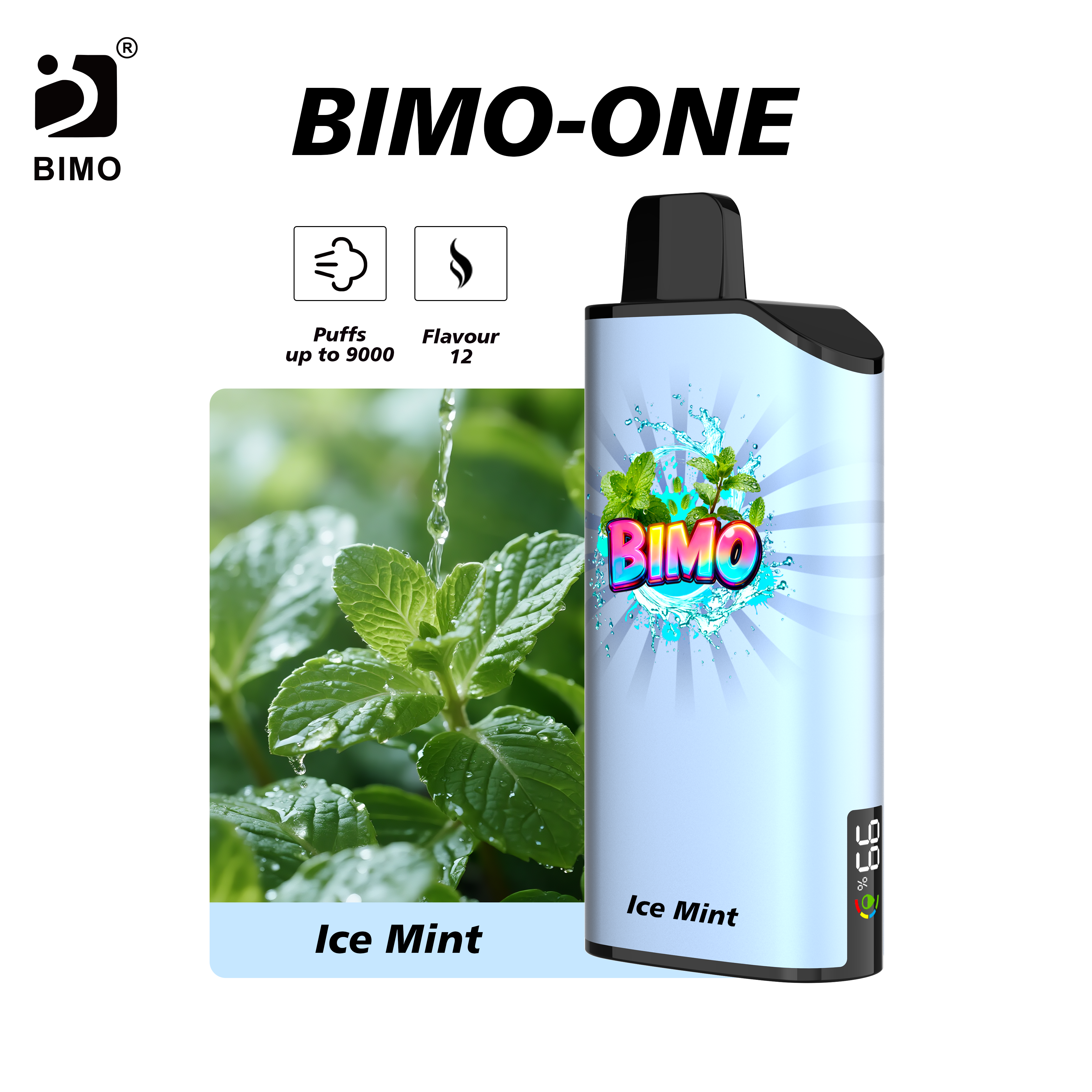 BIMO ONE 9000 Puffs –15 flavors to choose from，Shipped from local warehouse