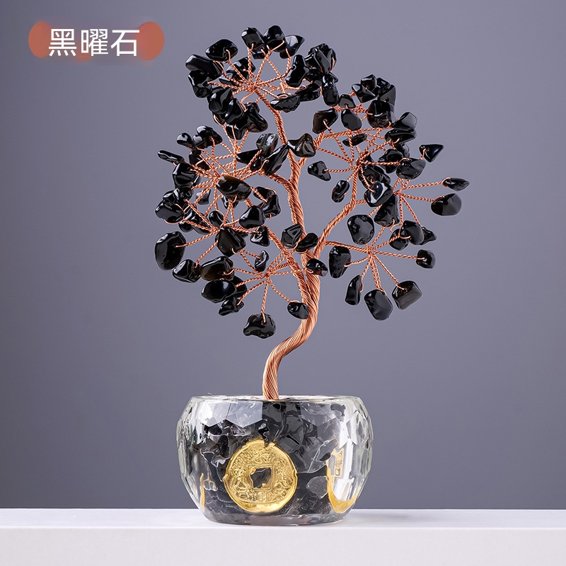 水晶招財發財樹