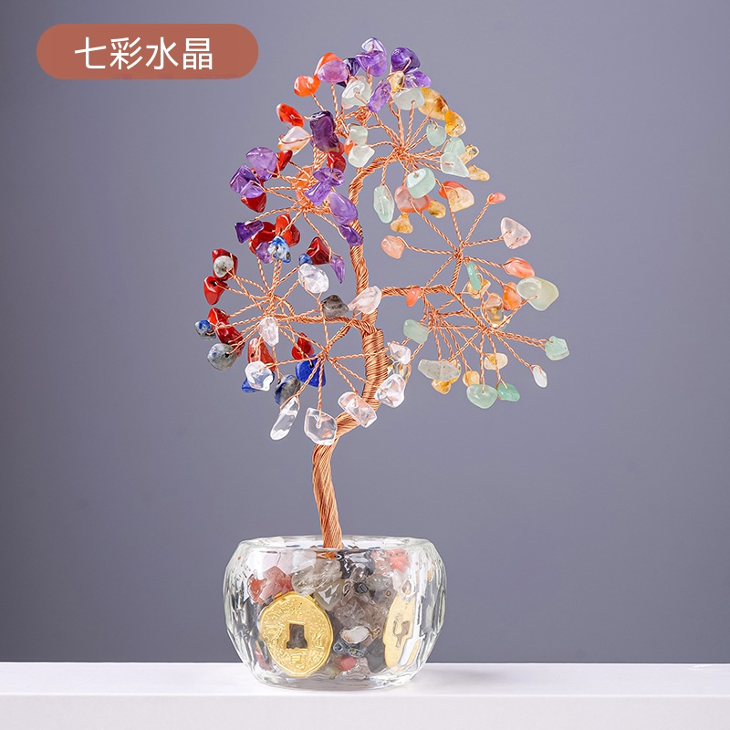 水晶招財發財樹