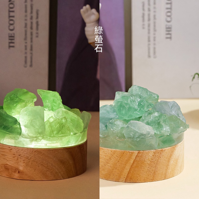 天然水晶簇小夜燈
