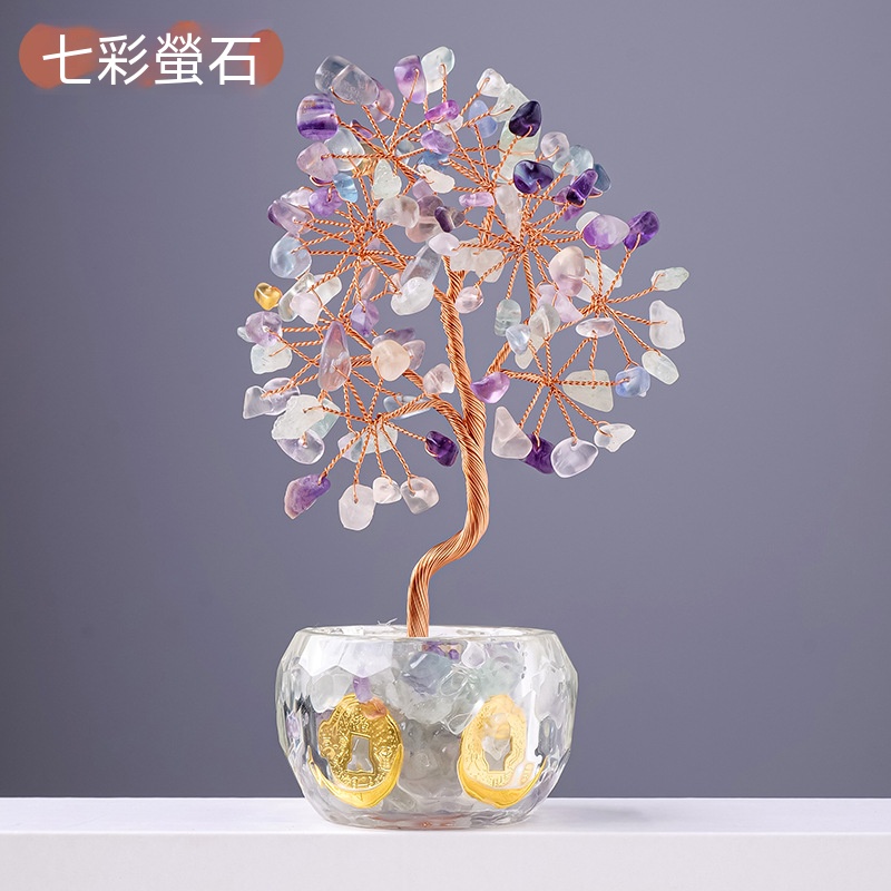 水晶招財發財樹