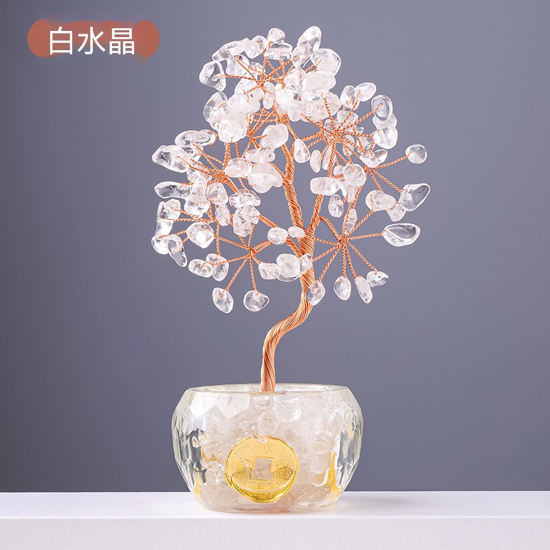水晶招財發財樹