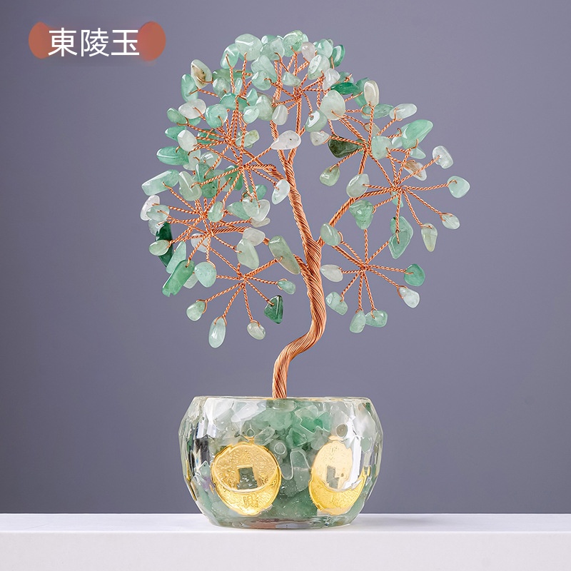 水晶招財發財樹
